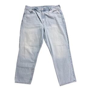 American Eagle Woman's Mom Straight Jean Size 18 Short Light Blue High Rise
